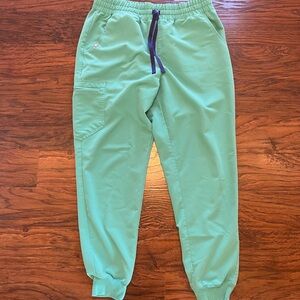 Figs Mint Green Drawstring Jogger Scrub Pants